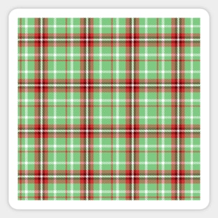 Red And Green Plaids Pattern Sticker